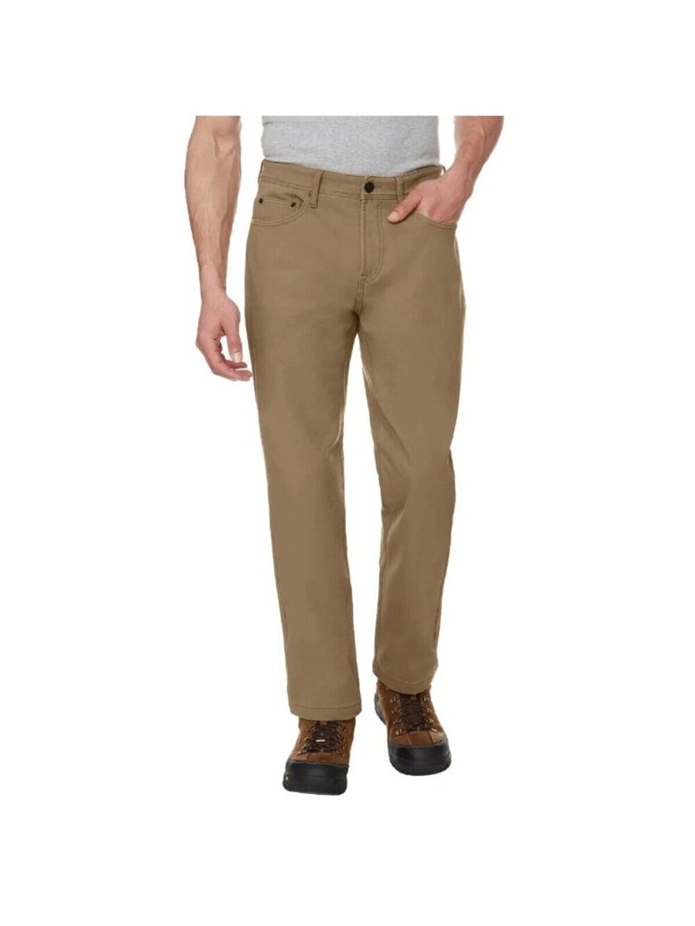 Caterpillar Men's 40x30 Fleece Lined Canvas Pants Stretch Straight-Leg  L1602